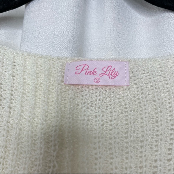 Pink Lily V-Neck Striped Sweater - Picture 6 of 8